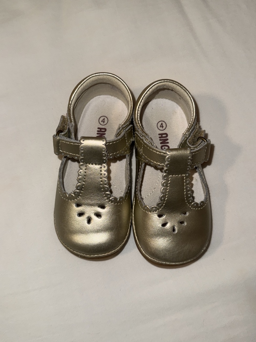 Angel Metallic Gold Mary Jane Toddler Shoes